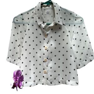ARITZIA Wilfred Free Polka Dot Blouse EUC